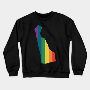 Delaware State Rainbow Crewneck Sweatshirt